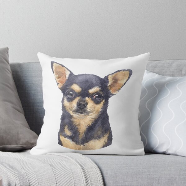 Artikel-Vorschau von Cuite Black und Tan Chihuahua Aquarell Art, designt und verkauft von doglovershirts.