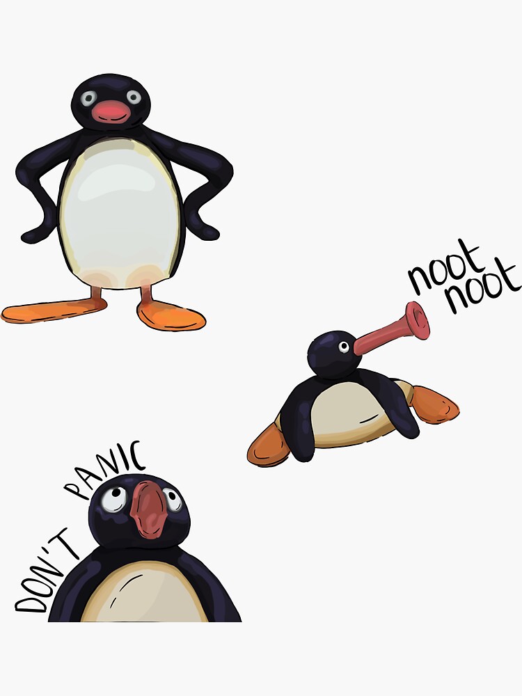 Imagen 3 de 3, Pegatina con la obra paquete de pingu, diseñada y vendida por maryflo.
