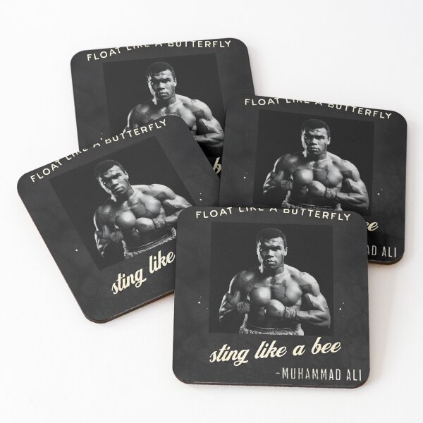 Item preview, Muhammad ali famous quote: FLOAT LIKE A BUTTERFLY, STING LIKE A BEE. designed and sold by livinken.