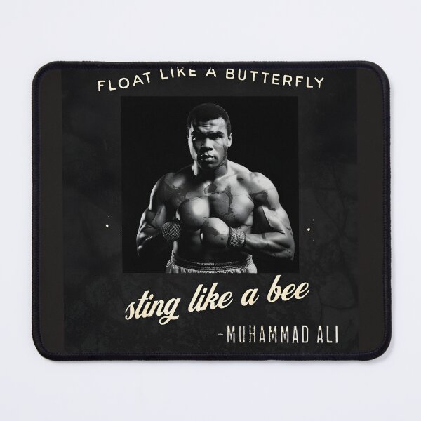 Item preview, Muhammad ali famous quote: FLOAT LIKE A BUTTERFLY, STING LIKE A BEE. designed and sold by livinken.