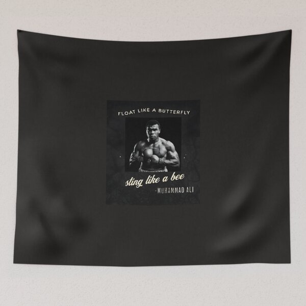 Item preview, Muhammad ali famous quote: FLOAT LIKE A BUTTERFLY, STING LIKE A BEE. designed and sold by livinken.
