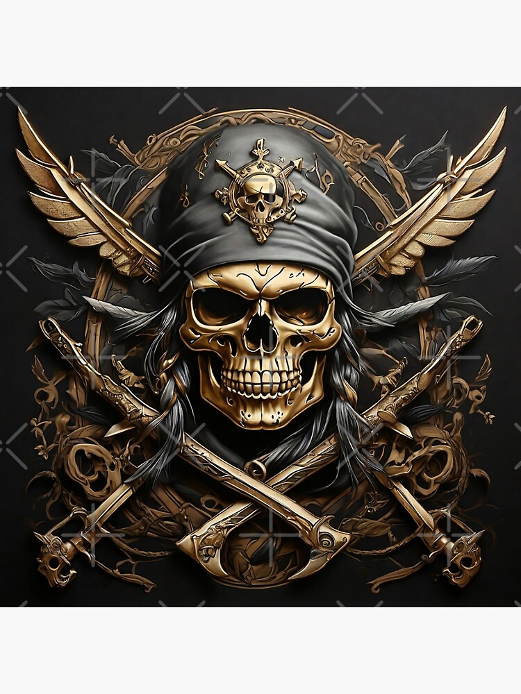 Scull Vinyl Decal Wall Tattoo Bones Pirate Decor Skeleton Stickers