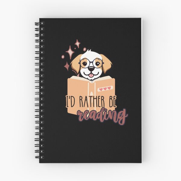 Item preview, I´d rather be reading. Cute reading dog. designed and sold by slicksquid.