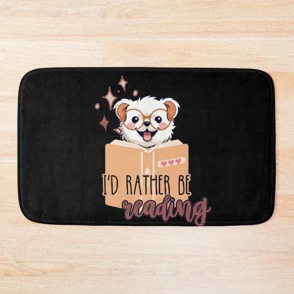 Item preview, I´d rather be reading. Cute reading dog. designed and sold by slicksquid.