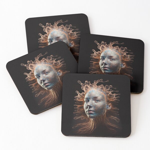 Item preview, woman's face in turbulent liquid designed and sold by Fantasymachine.