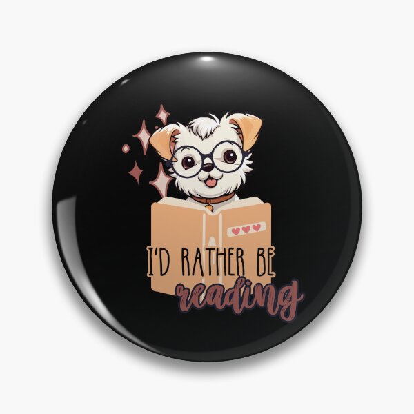 Item preview, I´d rather be reading. Cute reading dog. designed and sold by slicksquid.