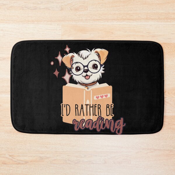 Item preview, I´d rather be reading. Cute reading dog. designed and sold by slicksquid.