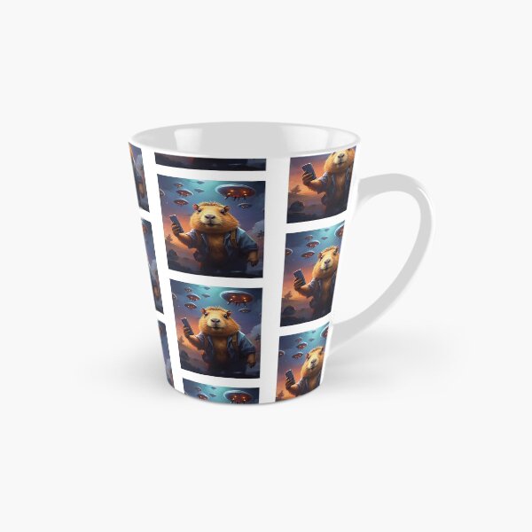 Item preview, Funny Graphic Tee - Scary Capybara Taking Selfie With UFOs designed and sold by MAEN00.