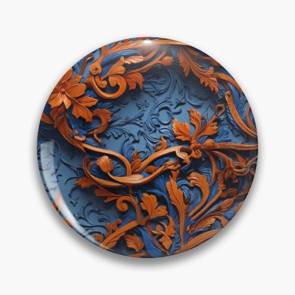 Item preview, ORNATE ORANGE AND BLUE designed and sold by NAG5089A.