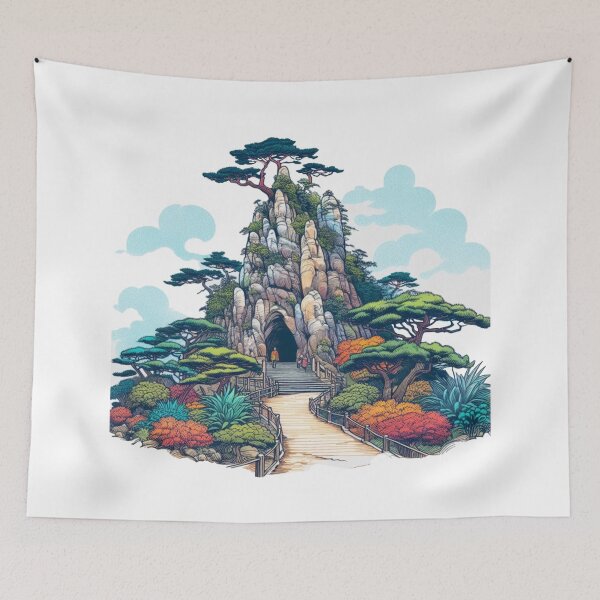 Item preview, Seokguram Grotto, Gyeongju Watercolor designed and sold by PaintMeWorld.