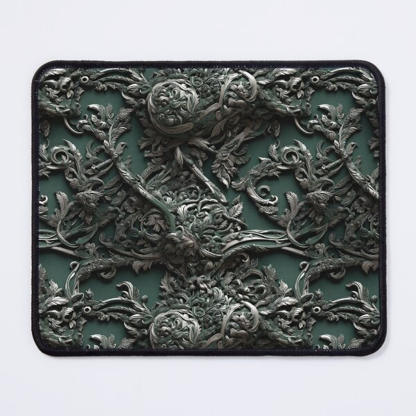 Item preview, ORNATE SILVER AND GREEN designed and sold by NAG5089A.