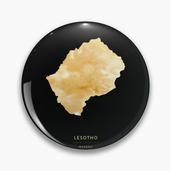 Item preview, Lesotho map in gold color designed and sold by Jerhus.