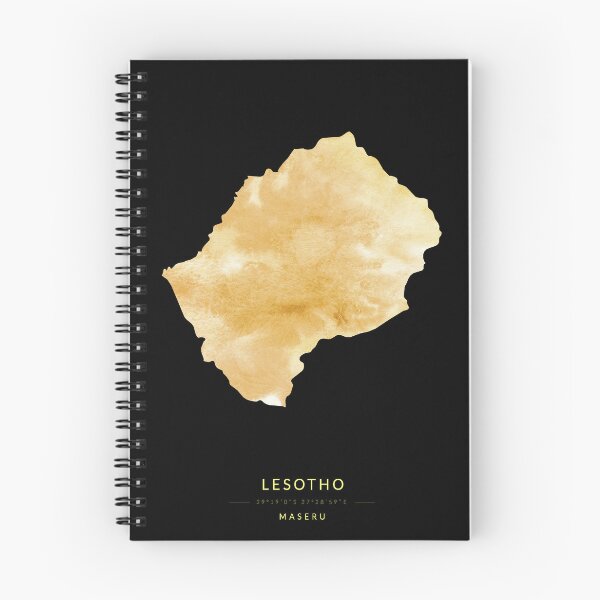 Item preview, Lesotho map in gold color designed and sold by Jerhus.
