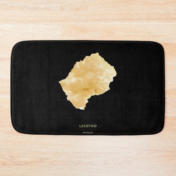 Item preview, Lesotho map in gold color designed and sold by Jerhus.