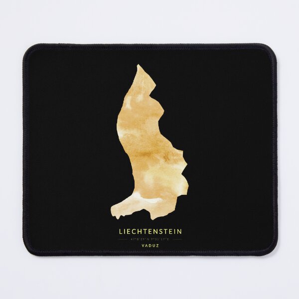 Item preview, Liechtenstein map in gold color designed and sold by Jerhus.