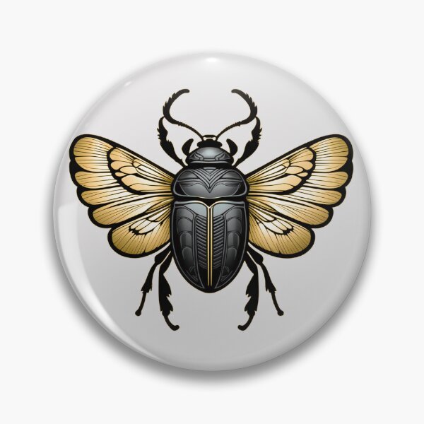 Item preview, Gold Winged Scarab designed and sold by Agape-Shop.