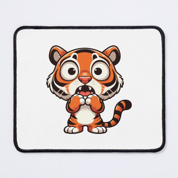 Item preview, Cartoon Terrified Tiger designed and sold by Colorful Dreams.