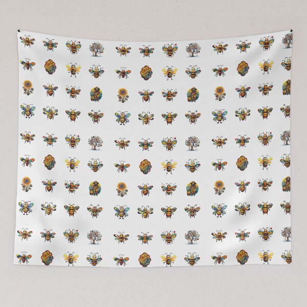 Item preview, bees - sticker bundle, stickers - 16 pieces designed and sold by sabantha.