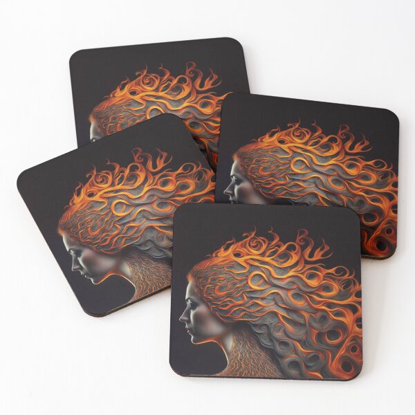 Item preview, woman's hair made of lava designed and sold by Fantasymachine.