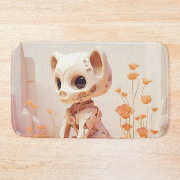 Item preview, funny preppy skeleton cat sitting on the floor  designed and sold by MilkyBerryShop.