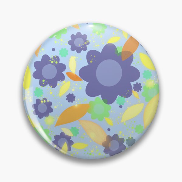 Item preview, Blue small flower | Seamless colorful floral motif |  flower and leaves pattern designed and sold by DrStickerManiac.