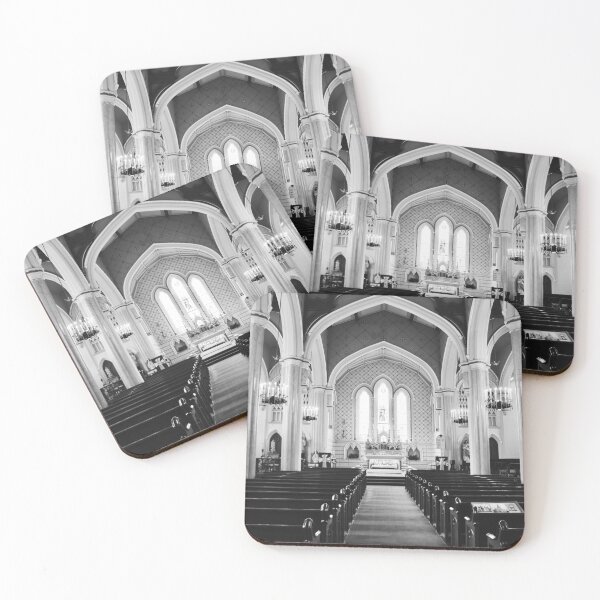 Item preview, Cape Girardeau Missouri Old St. Vincent's Catholic Church Black And White designed and sold by LisaWootenPhoto.