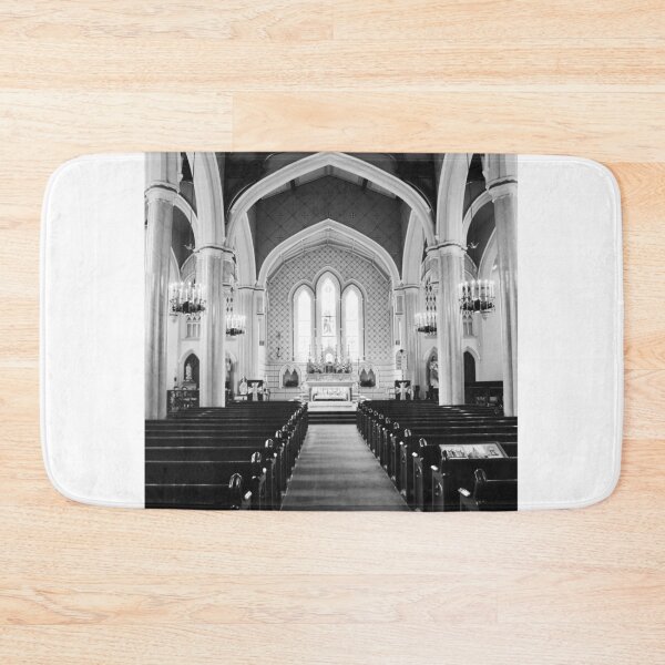 Item preview, Cape Girardeau Missouri Old St. Vincent's Catholic Church Black And White designed and sold by LisaWootenPhoto.