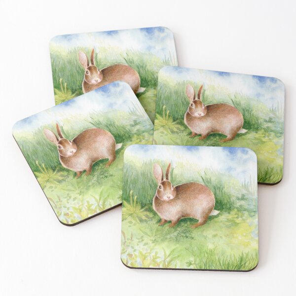 Item preview, Rabbit Watercolour Illustration - Art Print designed and sold by Lauren Tregenza Fine Art.
