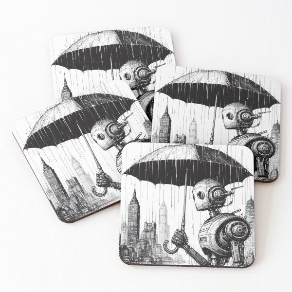 Item preview, A sad Robot in the winter designed and sold by storeofmylOVE.