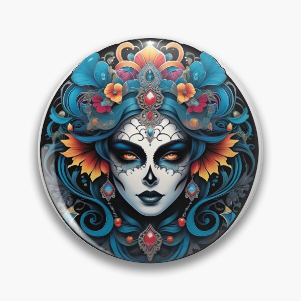 Item preview, Demonic Beauty With Petals And Gemstones designed and sold by PinkAlchemy.