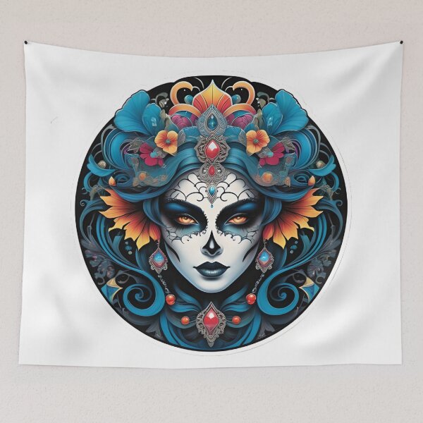 Item preview, Demonic Beauty With Petals And Gemstones designed and sold by PinkAlchemy.