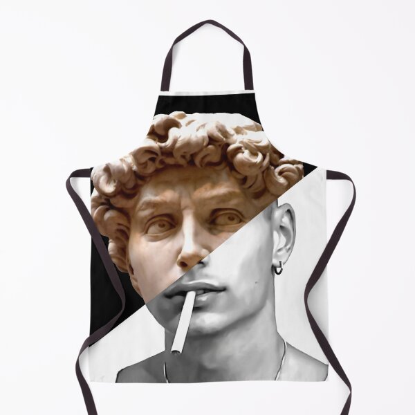 Item preview, CONTRAST IN CONTEMPLATION - Michelangelo's David | Smoking Man designed and sold by LT Graphic Art.