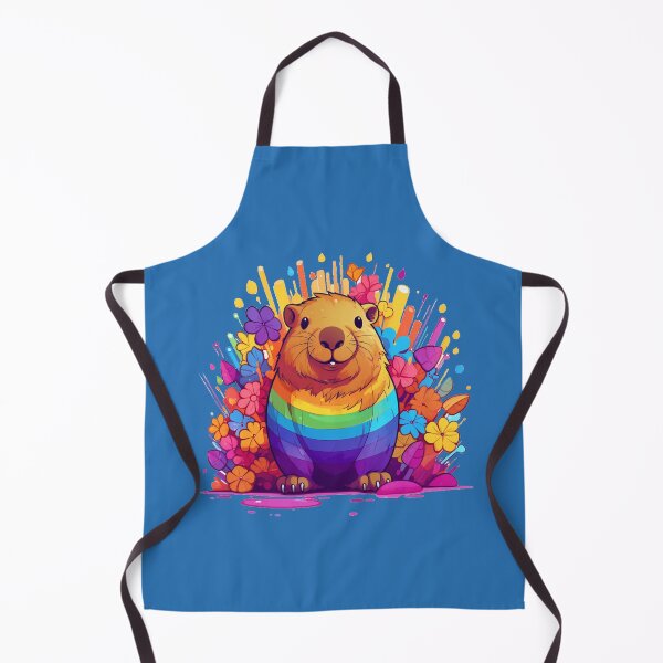 Item preview, Cute rainbow Capybara in pride month designed and sold by MilkyBerryShop.