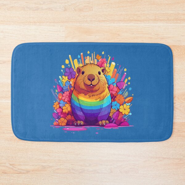 Item preview, Cute rainbow Capybara in pride month designed and sold by MilkyBerryShop.