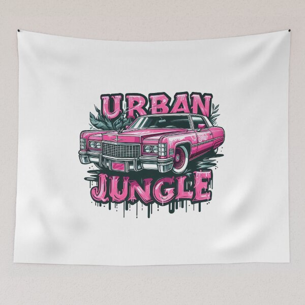 Item preview, Pink cadillac urban jungle designed and sold by CogniCraft.