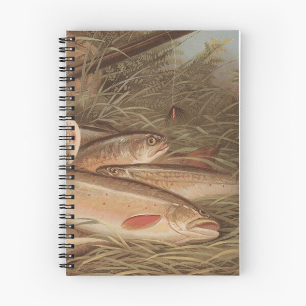 Item preview, Vintage Painting of Caught Brook Trout (1868) designed and sold by BravuraMedia.