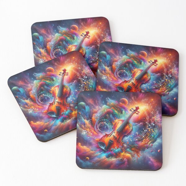 Item preview, Violin with music visualization designed and sold by IdeasStudio.