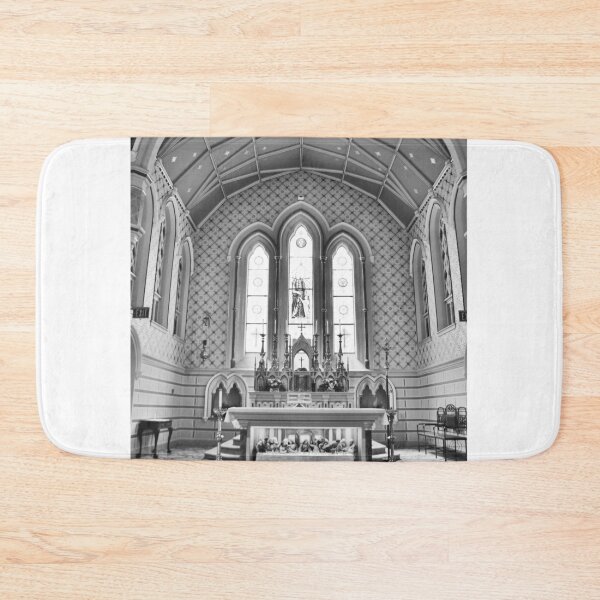 Item preview, The Alter At Old St. Vincent's Catholic Church Black And White Vertical designed and sold by LisaWootenPhoto.