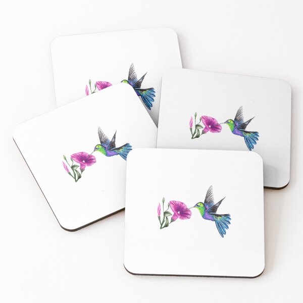 Item preview, Hummingbird and Morning Glory designed and sold by rainesgarden.