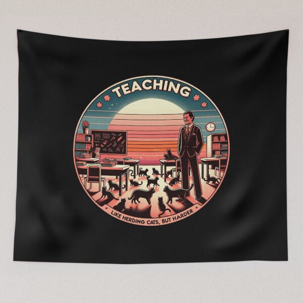 Item preview, Teaching is like herding cats but harder, funny gift for teachers designed and sold by Suhy.