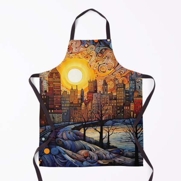 Item preview, Winter city on the shore of an icy lake. designed and sold by Ekalininart.