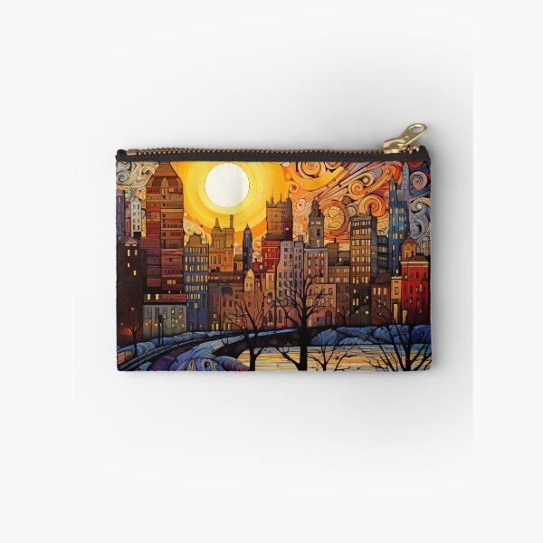 Item preview, Winter city on the shore of an icy lake. designed and sold by Ekalininart.