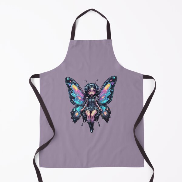 Item preview, Chibi Goth Butterfly Girl with Headphones designed and sold by TechnoWhimsy.
