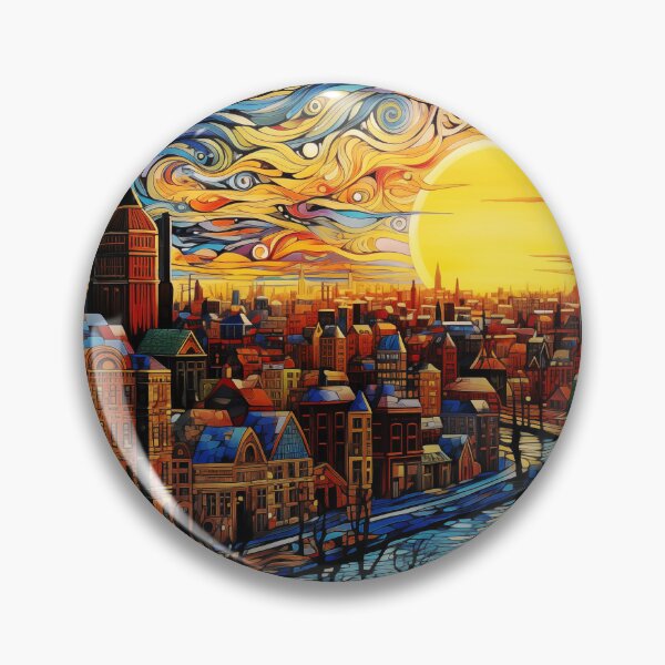Item preview, Winter city on the river bank designed and sold by Ekalininart.