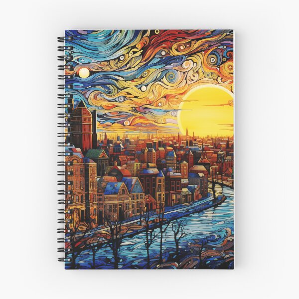 Item preview, Winter city on the river bank designed and sold by Ekalininart.