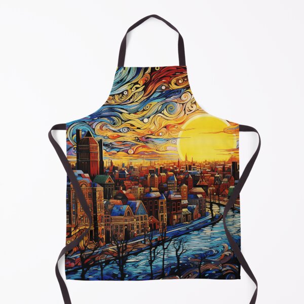 Item preview, Winter city on the river bank designed and sold by Ekalininart.
