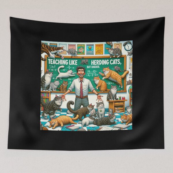 Item preview, Teaching is like herding cats but harder, funny gift for teachers designed and sold by Suhy.