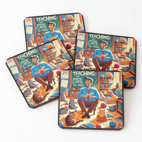 Item preview, Teaching is like herding cats but harder, funny gift for teachers designed and sold by Suhy.