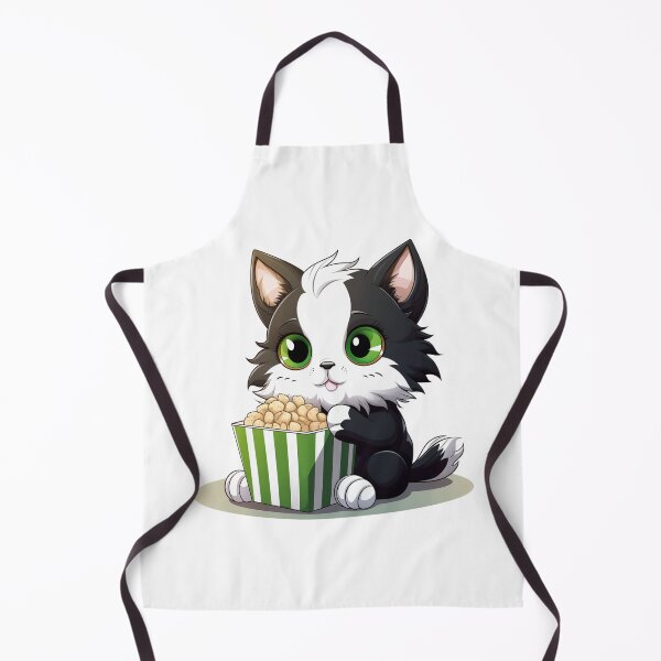 Item preview, Fluffy kitten eating popcorn designed and sold by HellsingDesigns.