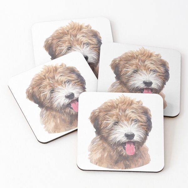 Artikelvorschau, Tricolor Brindle Tibetan Terrier Aquarell Art entworfen und verkauft von doglovershirts.